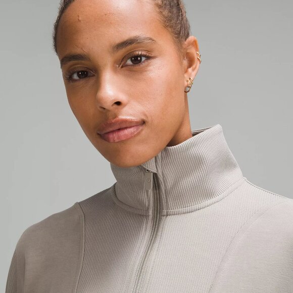 Lululemon Brushed Softstreme Ribbed Half Zip - Picture 3 of 9